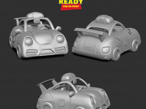 Police car cartoon 3D Print Model