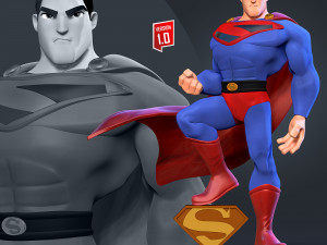 Superman Stylized 3D Print Model
