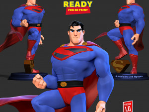 Superman Stylized 3D Print Model
