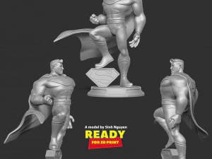 Superman Stylized 3D Print Model