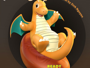 Dragonite - Pokemon Fanart 3D Print Model