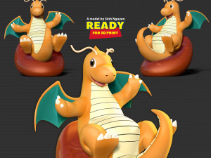 Dragonite - Pokemon Fanart 3D Принт Модель
