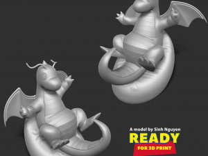 Dragonite - Pokemon Fanart 3D Принт Модель