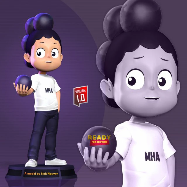 Minoru Mineta Fanart 3D Print Model .c4d .max .obj .3ds .fbx .stl .blend