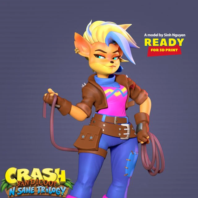 Tawna - Crash Bandicoot Fanart 3D Print Model .c4d .max .obj .3ds .fbx .stl .blend