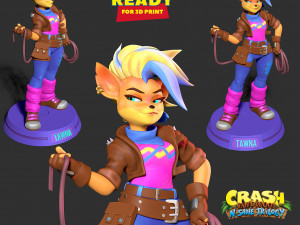 Tawna - Crash Bandicoot Fanart 3Dプリントモデル