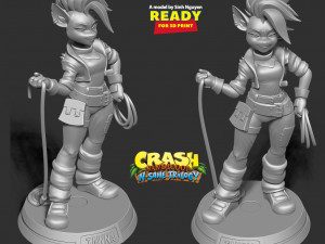 Tawna - Crash Bandicoot Fanart 3Dプリントモデル
