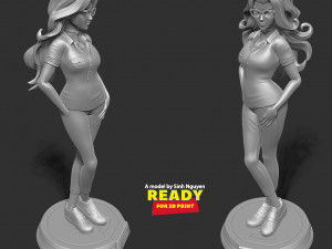Girl with glasses 3D Baskı Modeli