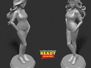 Girl with glasses 3D Print Model