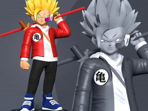 Wukong Gohan adolescente - Dragon Ball Fanart Modelo de Impressão 3D