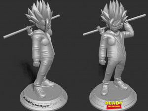 Teen Wukong Gohan - Dragon Ball Fanart 3D Print Model