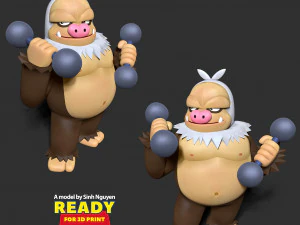 Slaking - Pokemon Fanart 3D Print Model
