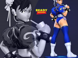 Chun-Li - Street Fighter Fanart 3D Baskı Modeli