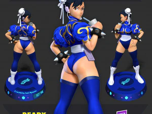 Chun-Li - Street Fighter Fanart 3D Print Model