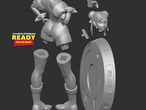Chun-Li - Street Fighter Fanart 3D Print Model