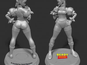 Chun-Li - Street Fighter Fanart 3D Print Model
