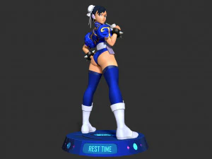 Chun-Li - Street Fighter Fanart 3D Print Model