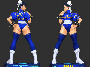 Chun-Li - Street Fighter Fanart 3D-printmodel