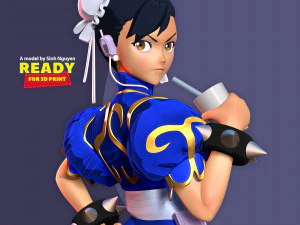 Chun-Li - Street Fighter Fanart 3D Print Model