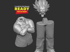 Badman Vegeta - Dragon Ball Fanart 3D Print Model