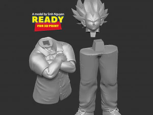 Badman Vegeta - Dragon Ball Fanart 3D Print Model