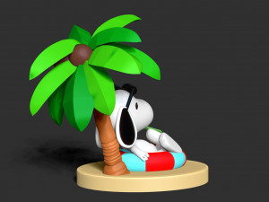 Snoopy at the beach 3D Принт Модель