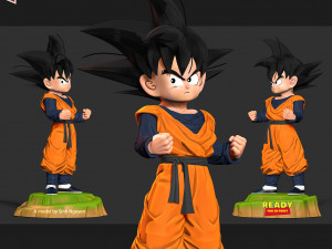 Son Goten - Dragon Ball Fanart 3Dプリントモデル