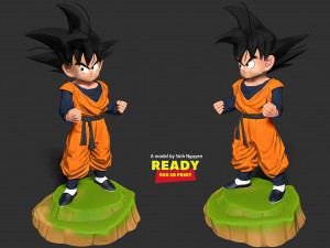 Son Goten - Dragon Ball Fanart 3Dプリントモデル