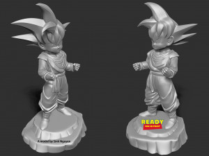 Son Goten - Dragon Ball Fanart 3Dプリントモデル