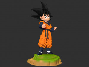 Son Goten - Dragon Ball Fanart 3Dプリントモデル