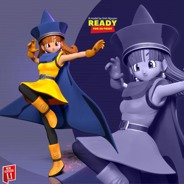 Alena - Dragon Quest New version 3D Print Model .c4d .max .obj .3ds .fbx .stl .blend 