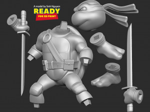 Leonardo - Teenage Mutant Ninja Turtles 3D Print Model