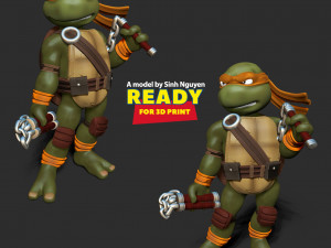 Michelangelo - Teenage Mutant Ninja Turtles 3D Print Model