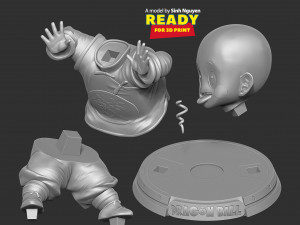 Chiaotzu - Dragon Ball fanart 3Dプリントモデル