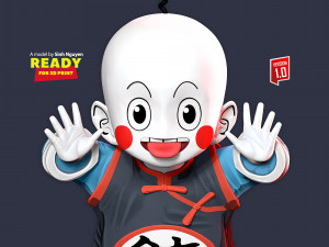 Chiaotzu - Dragon Ball fanart 3Dプリントモデル