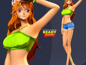 Nami con l'estate - One Piece Modello di stampa 3D