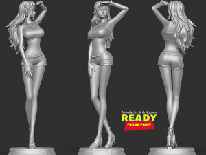 Nami with summer - One Piece Model do druku 3D