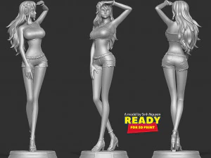 Nami with summer - One Piece 3D Print Model