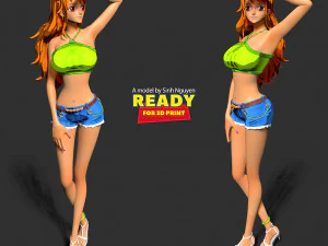 Nami with summer - One Piece 3D Print Model