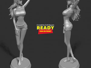 Nami with summer - One Piece 3D Print Model