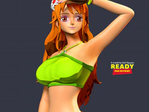 Nami with summer - One Piece 3D Print Model