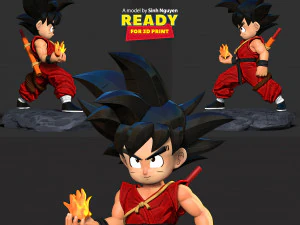 Young Son Goku - Ready to fight 3D Print Model