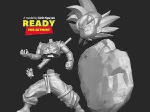Young Son Goku - Ready to fight 3D Print Model
