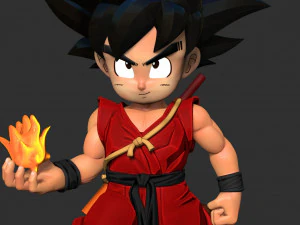 Young Son Goku - Ready to fight 3D Print Model
