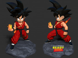 Young Son Goku - Ready to fight Model do druku 3D