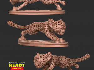 The leopard is running Modelo de impresión 3D