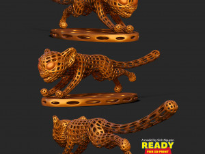 The leopard is running Modelo de impresión 3D