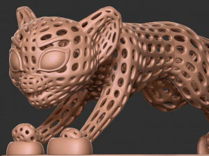 The leopard is running 3D Print Model