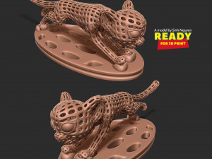 The leopard is running Modelo de impresión 3D