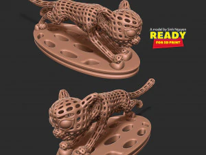 The leopard is running 3D Print Model
